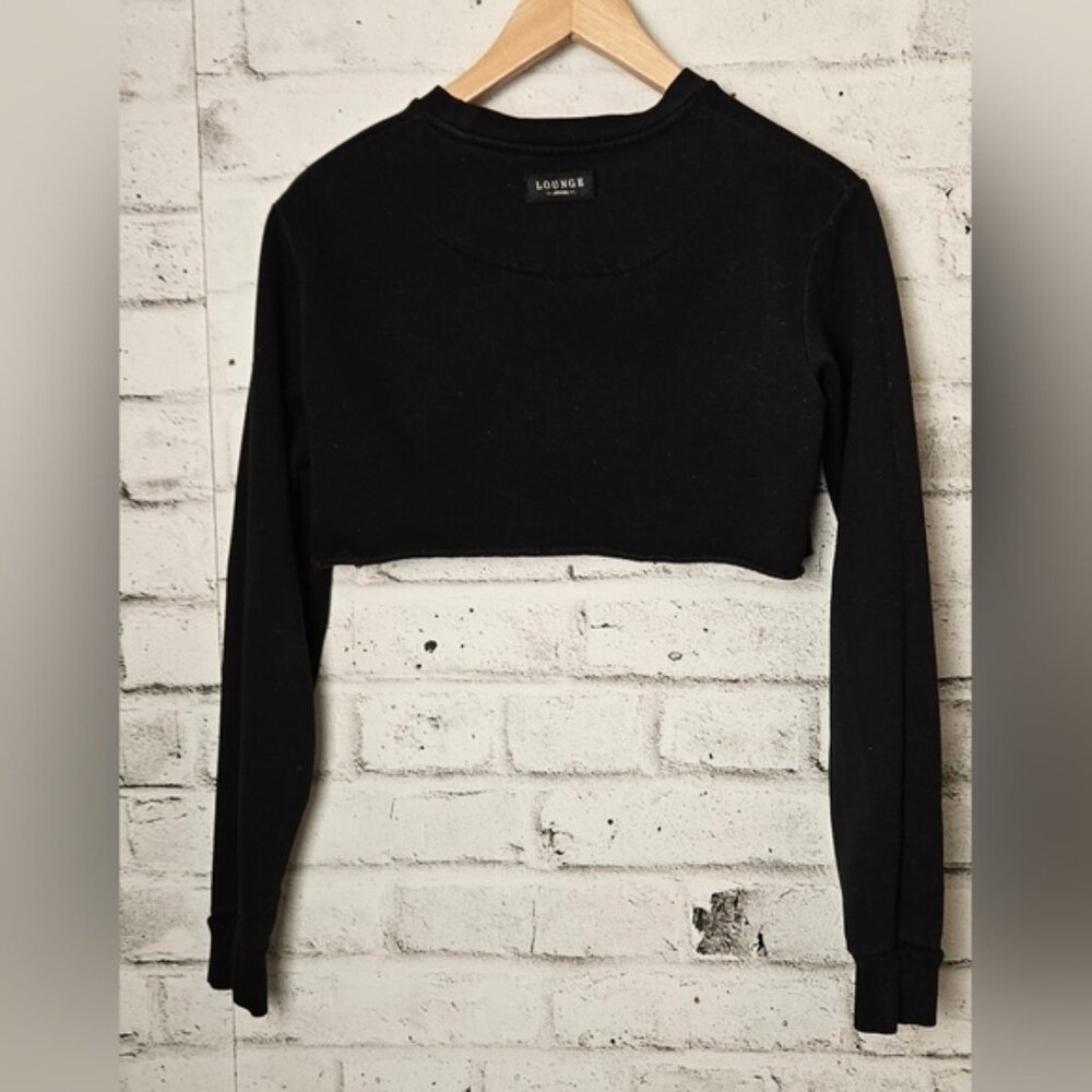 Lounge Apparel Black Cropped  Sweatshirt - Picture 3 of 12